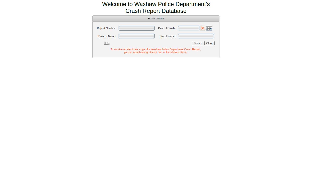 Waxhaw crash report search, not a Union County arrest roster